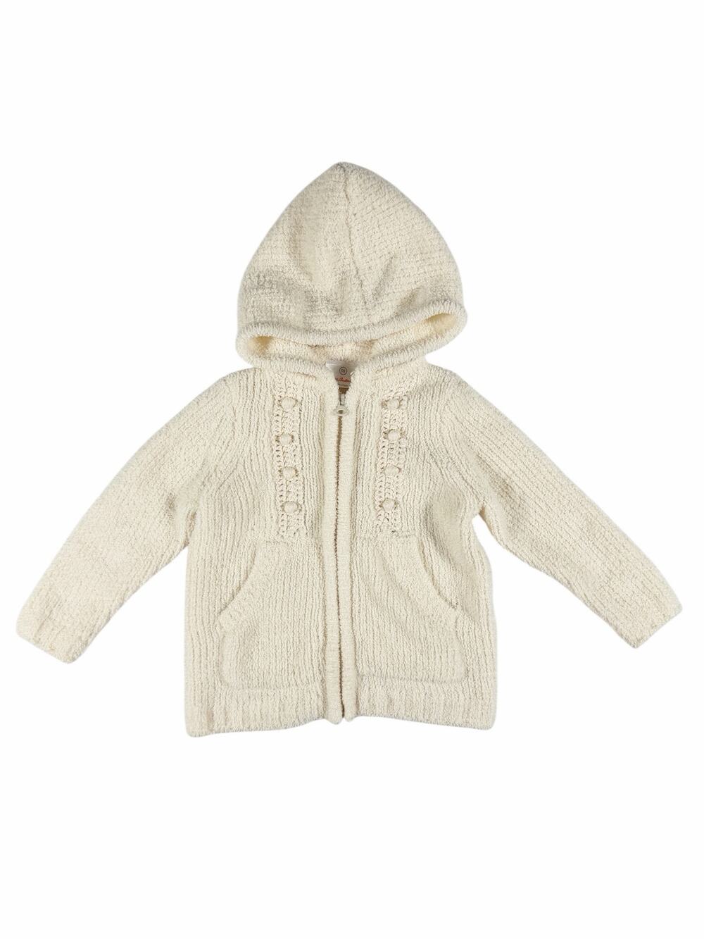 Hanna Andersson Hooded Fleece Zip Jacket Sweater size 3